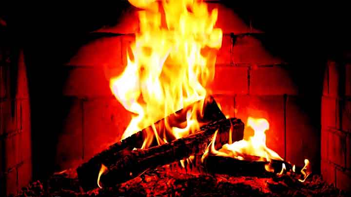 Background fireplace